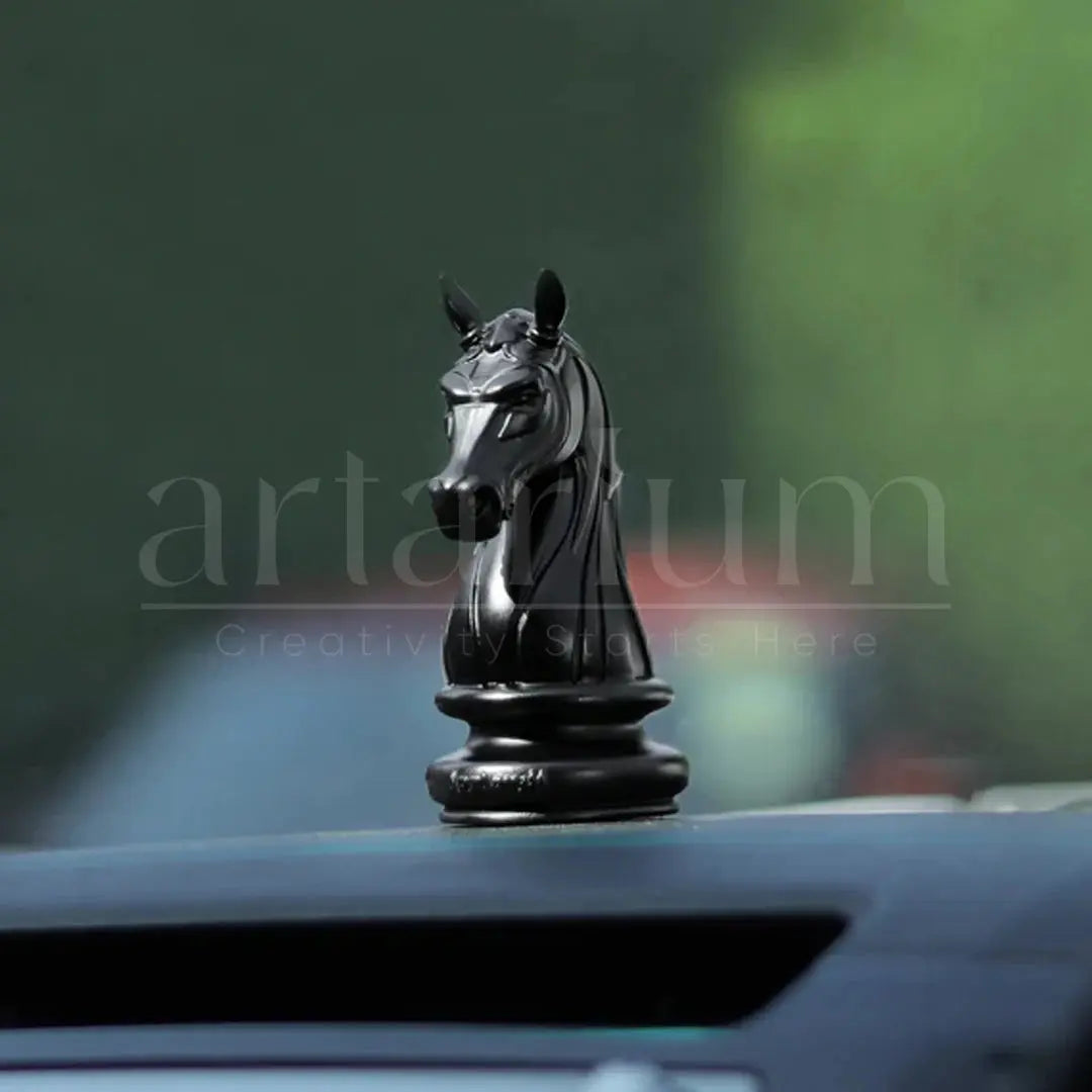 Knight Horse Chess Piece Car Dashboard theartarium